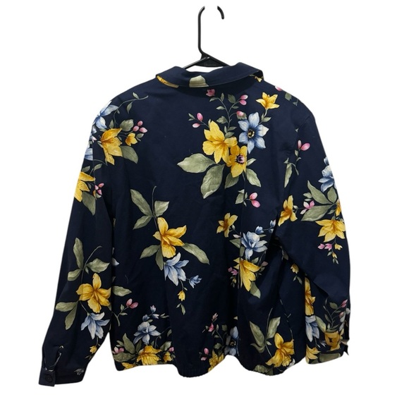 Alfred Dunner Floral 100% Cotton Jacket Size 18W - Picture 2 of 5